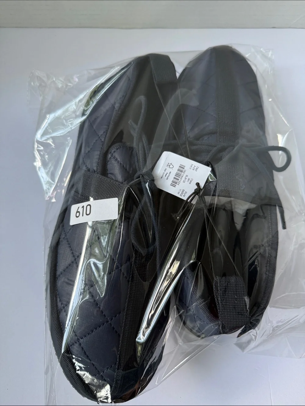 J. Crew Quilted Black Men’s Slip-On Lace Casual Shoes #610